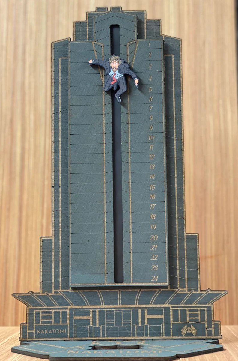 Die Hard Advent Calendar - Hans Gruber Falling off of Nakatomi Plaza🎅